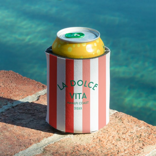 Rafraîchisseur Pour Canette La Dolce Vita Côte Amalfi Cabana Stripe (Piscine in situ)