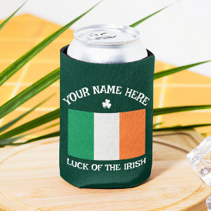 Rafraîchisseur Pour Canette La Saint-Patrick Drapeau Irlande Nom Personnalisé 