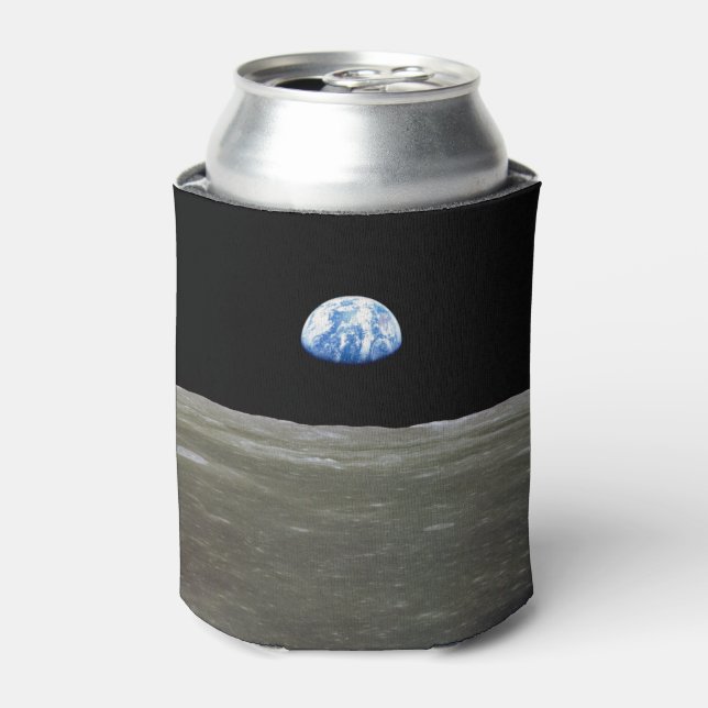 Rafraîchisseur Pour Canette La Terre de Lune dans l'espace noir (Can devant)