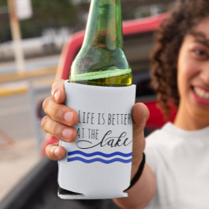 Rafraîchisseur Pour Canette La vie est meilleure au lac des vagues de navigati