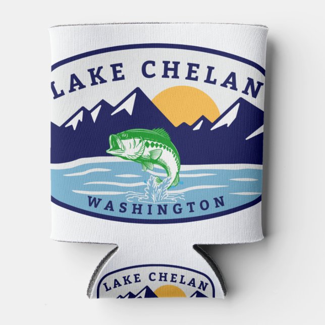 Rafraîchisseur Pour Canette Lac Chelan Washington Pêche (Devant)