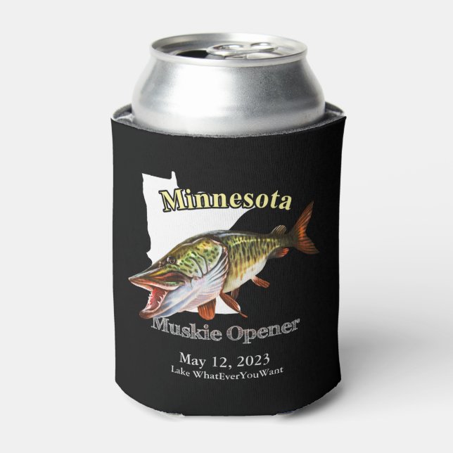 Rafraîchisseur Pour Canette Lac / Date Minnesota Muskie Opener Dark (Can devant)
