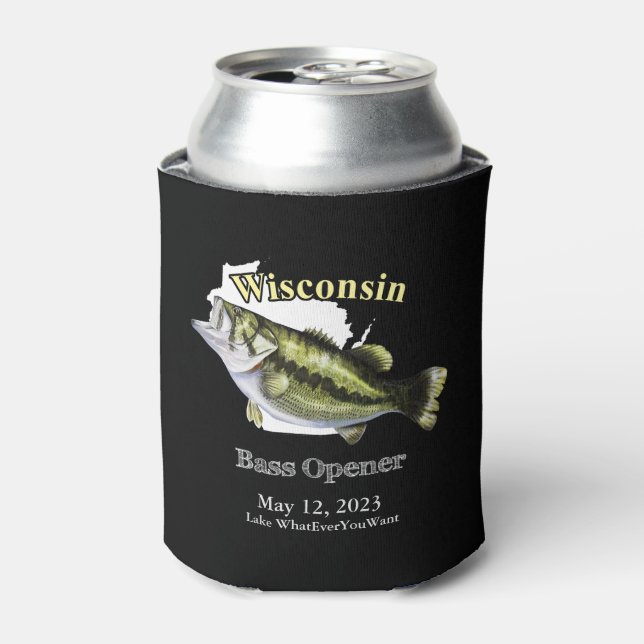 Rafraîchisseur Pour Canette Lac / Date Wisconsin Bass Opener Dark (Can devant)