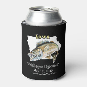 Rafraîchisseur Pour Canette Lac personnalisé et date Iowa Walleye Opener Light