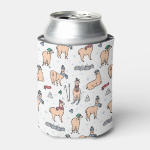 Rafraîchisseur Pour Canette Lamas dans le motif de ski de casquettes et