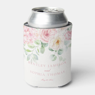 Rafraîchisseur Pour Canette L'amour rose en fleur Floral Hydrangea Mariage Fav