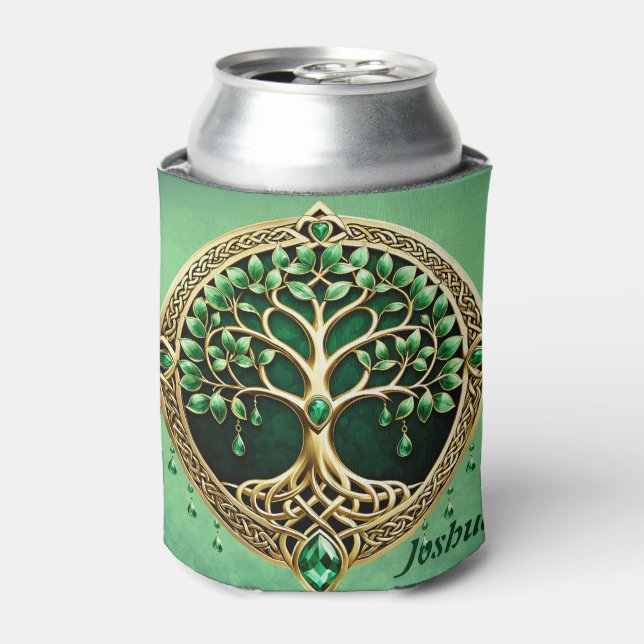 Rafraîchisseur Pour Canette L'arbre de vie aux noeuds celtiques. (Can devant)