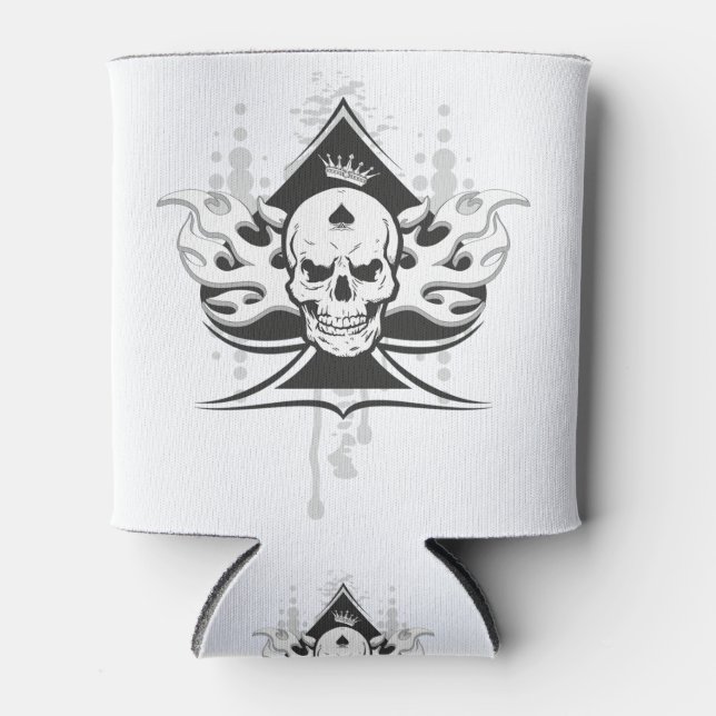 Rafraîchisseur Pour Canette L'as du crâne de pique (Devant)