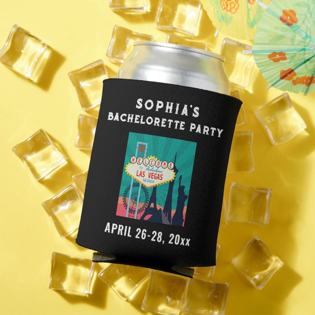 Rafraîchisseur Pour Canette Las Vegas Bacherolette Party Mariage Faveur (Été in situ)
