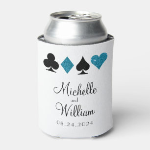 Rafraîchisseur Pour Canette Las Vegas Mariage Can Cooler Faver en Turquoise