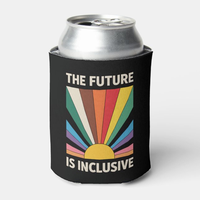 Rafraîchisseur Pour Canette L'Avenir Est Inclusif LGBTQ Pride Ally Rainbow (Can devant)