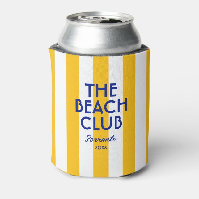 Rafraîchisseur Pour Canette Le Beach Club Sorrento Cabana Jaune Stripe (Can Dos)