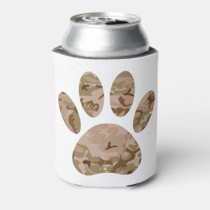 Rafraîchisseur Pour Canette Le Empreinte de patte de Camo Dog du désert en d
