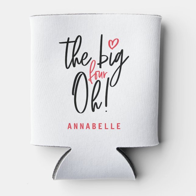 Rafraîchisseur Pour Canette Le grand quatre oh ! 40e anniversaire fête de fave (Devant)