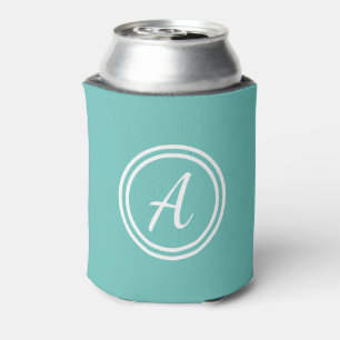 Rafraîchisseur Pour Canette Le monogramme fait sur commande bleu et blanc peut