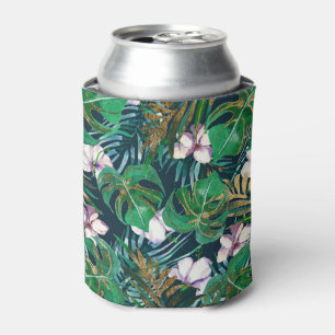 Rafraîchisseur Pour Canette Le monstre lilas vert tropical d'or laisse floral