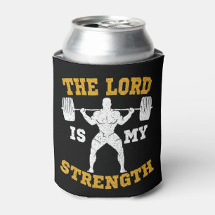 Rafraîchisseur Pour Canette Le Seigneur est ma Force Gym chrétien Jésus Workou