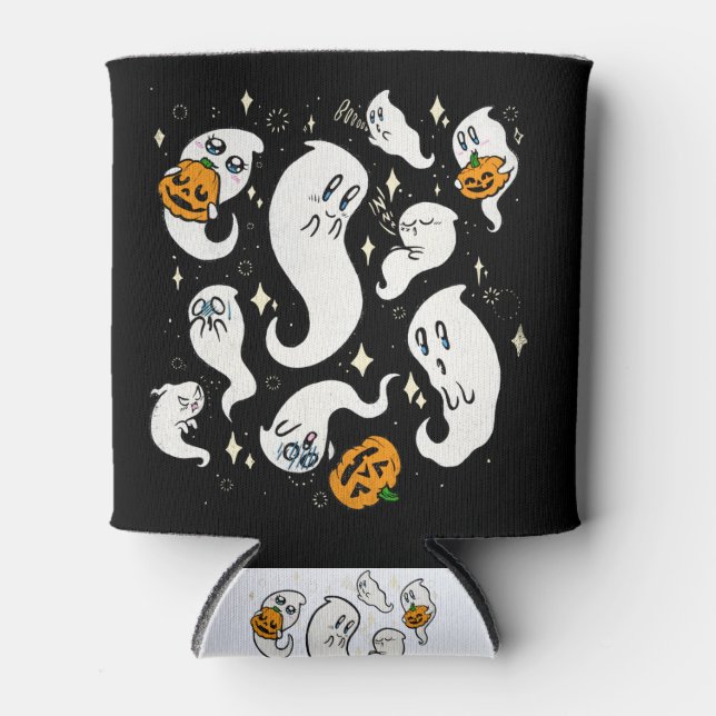 Rafraîchisseur Pour Canette L'équipage du Boo Halloween - Fête Fantôme (Devant)