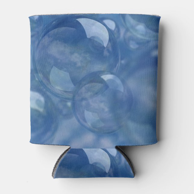 Rafraîchisseur Pour Canette Les bulles en bleu sur ce peut refroidir (Devant)
