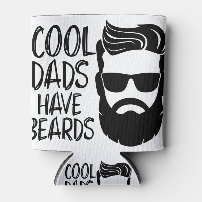 Rafraîchisseur Pour Canette Les papas cool ont des barbes (Devant)