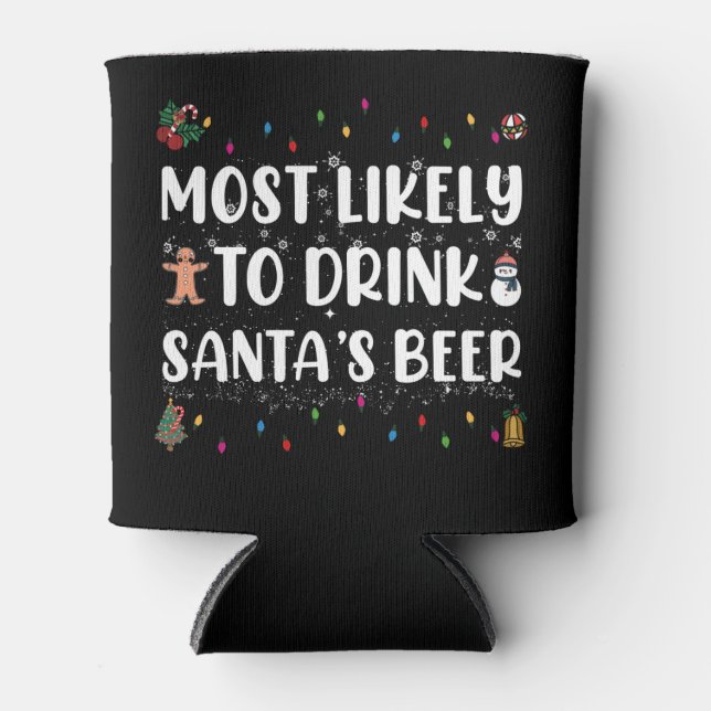 Rafraîchisseur Pour Canette Les Plus Susceptibles De Boire Père Noël Bière Noë (Devant)