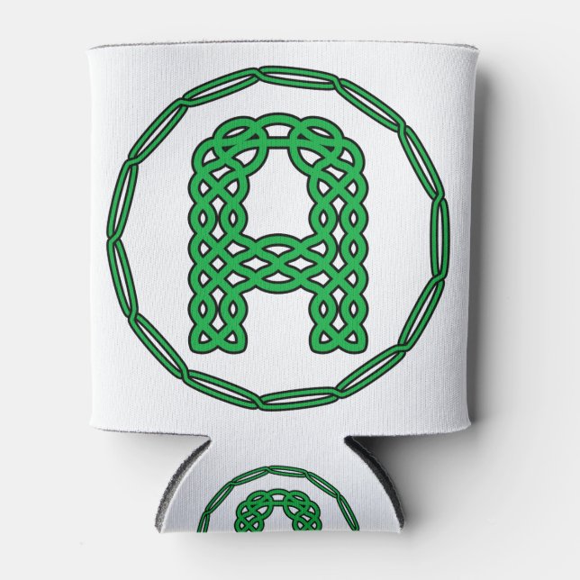 Rafraîchisseur Pour Canette Lettre Initiale A Monogramme En Style Celtique (Devant)