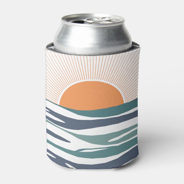 Rafraîchisseur Pour Canette Lever du soleil au bord de la mer (Can devant)
