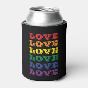Rafraîchisseur Pour Canette LGBTQ Gay pride Love Personnalisable Texte Répété