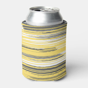 Rafraîchisseur Pour Canette Lignes peintes à la main - jaune