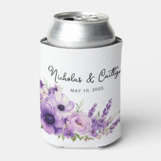 Rafraîchisseur Pour Canette Lilac Aquarelle Floral Mariage Fête des mariées Ca