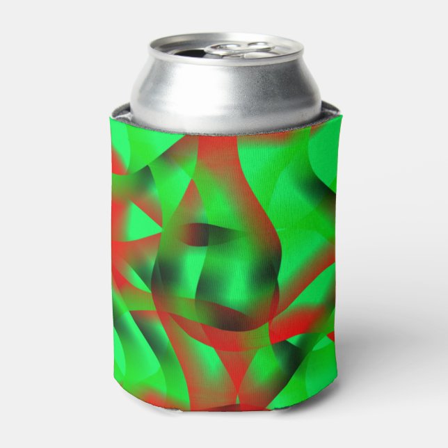 Rafraîchisseur Pour Canette Lime vert et rouge clair curling, avec ombre? (Can devant)