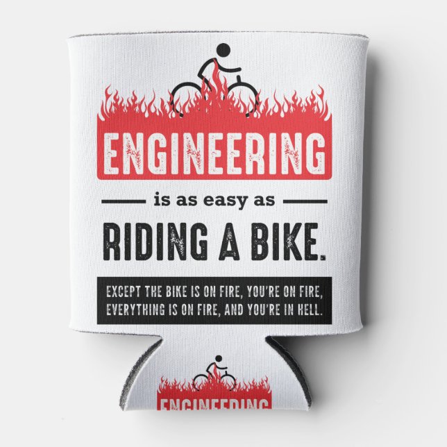 Rafraîchisseur Pour Canette L'ingénierie est facile comme le vélo (Devant)