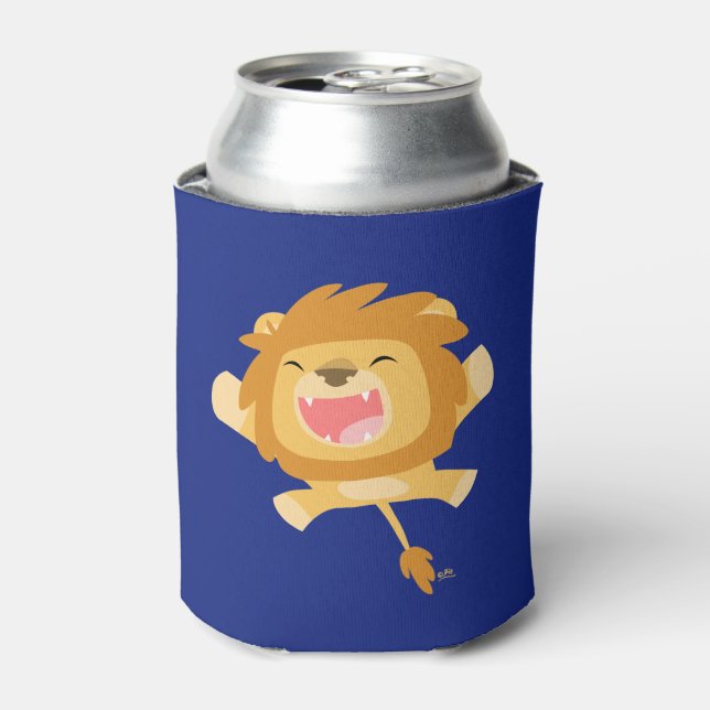 Rafraîchisseur Pour Canette Lion à rebondissements de caricatures mignonnes (Can devant)
