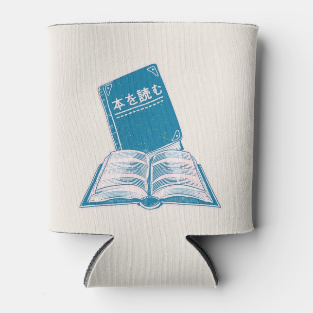 Rafraîchisseur Pour Canette Lire un livre kanji texte japonais (Devant)