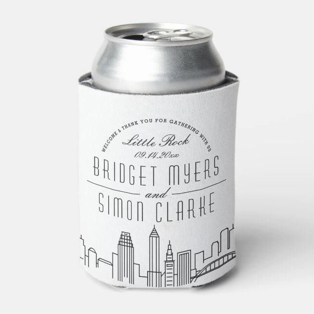 Rafraîchisseur Pour Canette Little Rock Stylisé Skyline | MARIAGE (Can devant)