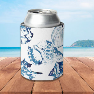 Rafraîchisseur Pour Canette littoral chic indigo bleu marine