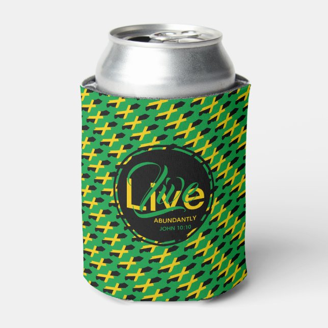 Rafraîchisseur Pour Canette Live Abondamment John 10:10 JAMAICA Christian (Can devant)