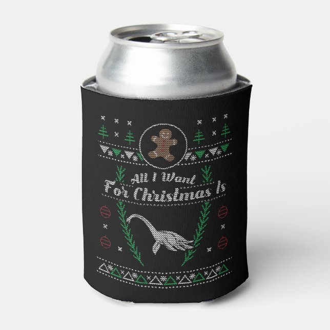 Rafraîchisseur Pour Canette Loch Ness Monster Christmas Fausse Chemise (Can devant)