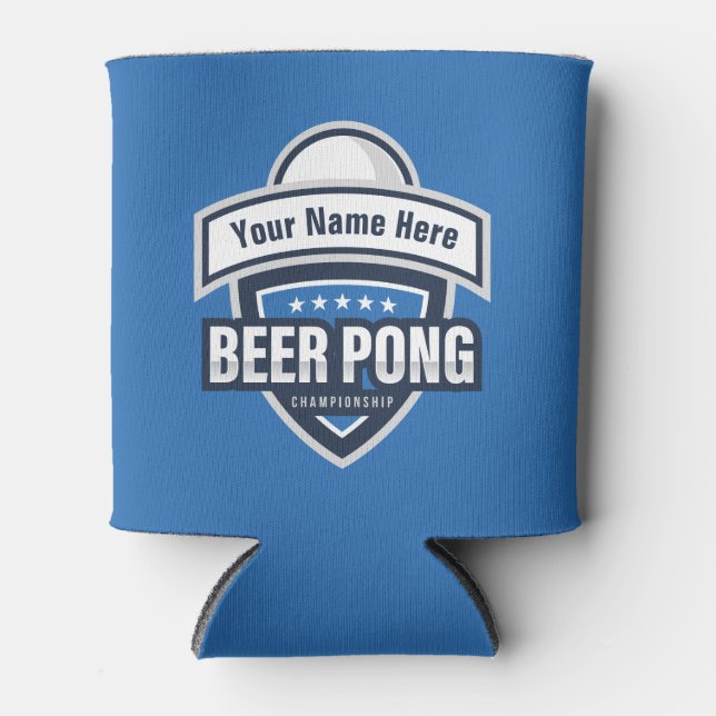 Rafraîchisseur Pour Canette Logo de championnat de Beer Pong personnalisable (Devant)