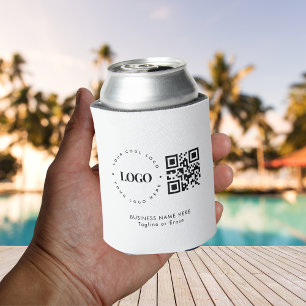 Rafraîchisseur Pour Canette Logo de l'entreprise personnalisée Code QR Minimal