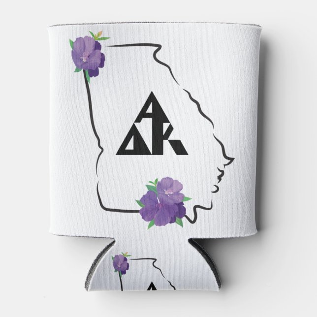 Rafraîchisseur Pour Canette logo du triangle noir Georgia Alpha Delta Kappa (Devant)