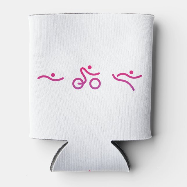 Rafraîchisseur Pour Canette Logo du triathlon (Devant)