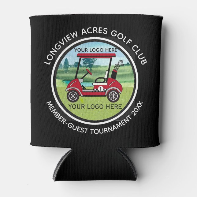 Rafraîchisseur Pour Canette Logo personnalisé Club de golf Swag Championnat (Devant)