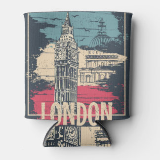 Rafraîchisseur Pour Canette Londres Big Ben : Poster de typographie