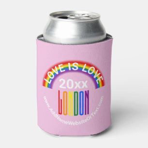 Rafraîchisseur Pour Canette Love is Love London Pride Gay pride LGBT Rainbow