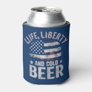Rafraîchisseur Pour Canette Lovely fun patriotique vie libre et Cold Beer