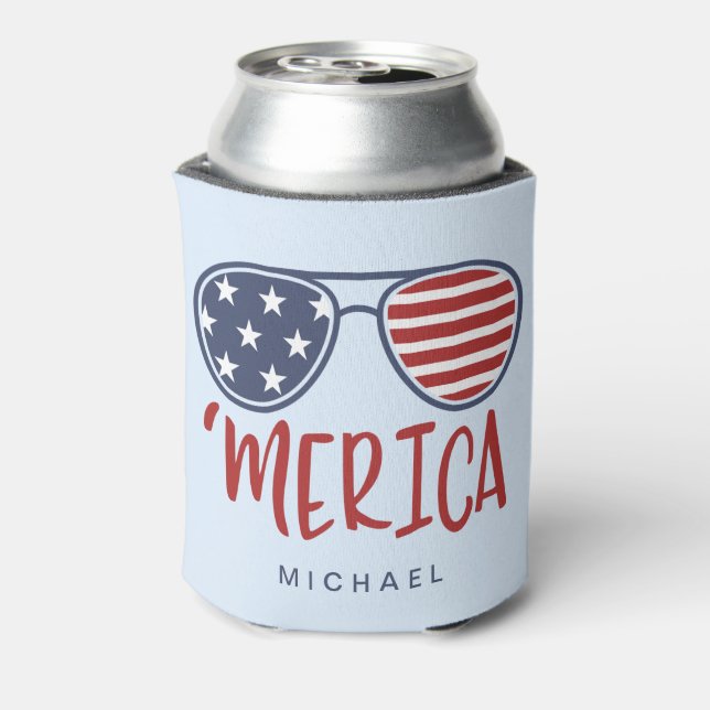 Rafraîchisseur Pour Canette Lunettes de soleil Merica Patriotic 4 juillet Can  (Can Dos)