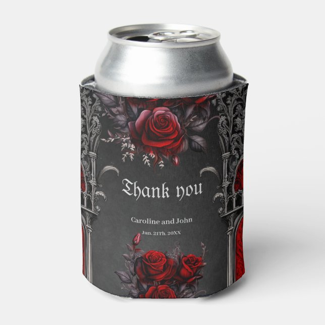 Rafraîchisseur Pour Canette Magnifique design mariage gothique foncé. (Can devant)