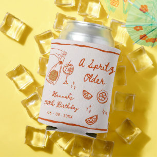 Rafraîchisseur Pour Canette Main Orange Tirée Un Spritz Anniversaire Fête