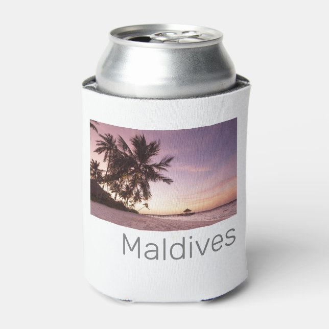 Rafraîchisseur Pour Canette Maldives Ocean Indian Beach Sunset Island Souvenir (Can devant)